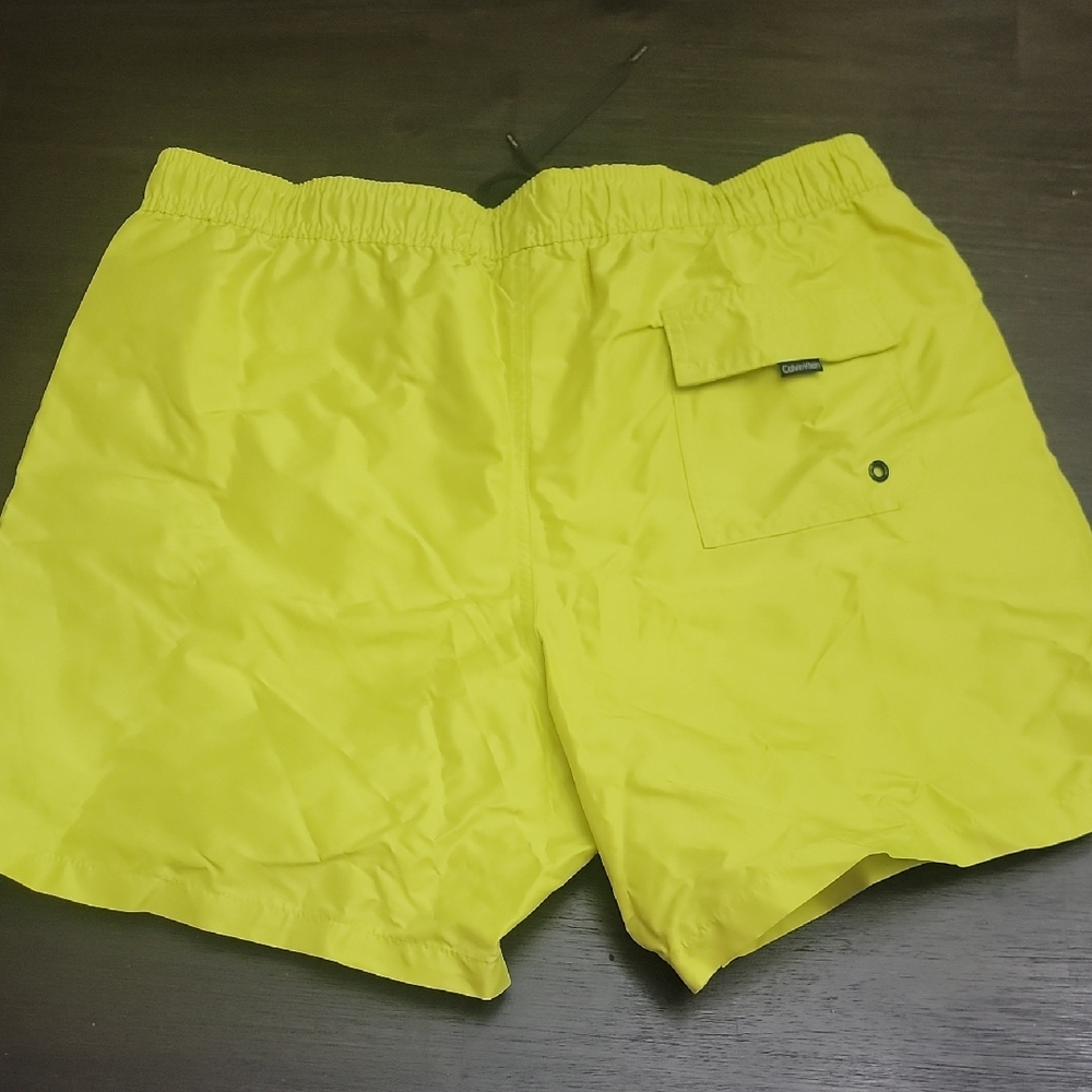 Calvin Klein Men's Yellow Swim Shorts - Picture 2 of 2